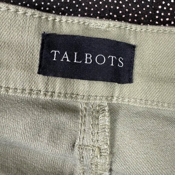 Talbots Slim Ankle Jean Curvy Olive Green Size 14P Women's Stretch Cotton Blend - Picture 5 of 11